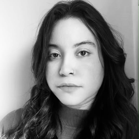 retrato de Gabi em preto e branco